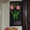 壹居長(cháng)寧創(chuàng  )意個(gè)性插花門(mén)牌號家用酒店網(wǎng)紅租房掛牌 郁金香款 28*13.5cm 曬單實(shí)拍圖