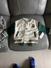 G.DUCKKIDS童裝男童套裝春秋季2024款一歲寶寶衣服小童春裝男孩棒球服三件套 綠色小熊 90 (建議身高80-90 1歲半-2歲) 曬單實(shí)拍圖