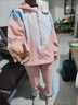 G.DUCKKIDS女童春秋運動套裝2025新款兒童網(wǎng)紅洋氣中大童外套褲子潮款兩件套 粉紅色 套裝【外套+褲子】 130 cm 曬單實拍圖