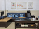 墨宸沙發(fā) 紫金檀木實木沙發(fā)新中式客廳大小戶型冬夏兩用轉角儲物家具 四人位+貴妃+長茶幾 曬單實拍圖
