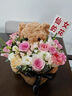 OEIN抱抱桶花桶鏡面銀色套二禮盒38女神節(jié)禮物帶花泥花束diy材料包 黑色18*15.5一個(gè)桶（帶2個(gè)花泥 曬單實(shí)拍圖