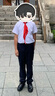 羅蒙兒童短袖白色襯衫春夏新款男童女童襯衣校園服飾演出上衣 白色160 曬單實(shí)拍圖