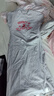 Gap女裝2025夏季新款純棉印花logo收腰抽褶開叉短袖連衣裙764855 淺灰 S (160/80A) 亞洲尺碼 曬單實(shí)拍圖