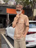 JEEP吉普美式條紋短袖襯衫男士2025夏季新款寬松休閑翻領(lǐng)上衣男潮 寶藍(lán)色 【官方】 4XL 200-220斤 曬單實(shí)拍圖