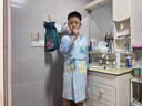 映季兒童浴袍可穿式浴巾連帽6-12歲純棉紗布親子洗澡浴衣裙游泳裹巾 兒童浴袍紗布長(zhǎng)袖【小汽車】 S碼【3-8歲】建議身高110-130CM 曬單實(shí)拍圖