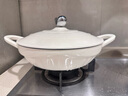 OOU琺瑯鍋煲湯鍋進(jìn)口琺瑯釉2.5L大容量燉鍋鑄鐵鍋（奶白色）28CM 奶白色 377.5cm 2.5L 曬單實(shí)拍圖