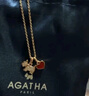 AGATHA/璦嘉莎 愛(ài)心小狗銀項鏈女【生日禮物】送女友閨蜜高級感輕奢吊墜 瑪瑙紅 曬單實(shí)拍圖