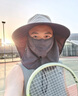 蕉下（beneunder）防曬帽女遮陽帽子男士夏季防曬面罩漁夫帽釣魚帽登山帽太陽帽 灰 曬單實拍圖