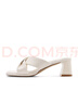 百麗（Belle）一字拖女商場(chǎng)同款增高拖鞋B1T1DBT4 米白 36 (230mm) 曬單實(shí)拍圖
