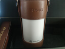 特美刻（TOMIC）保溫杯帶蓋錘紋杯鈦茶隔水杯帶杯套 送禮禮品禮物420ml 磨砂白色 曬單實拍圖