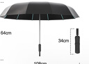 小魔全自動晴雨傘大號加固加厚抗風折疊傘遮陽傘太陽傘120骨可定制 曬單實拍圖
