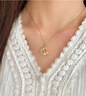 中國黃金（CHINA GOLD）18k黃金項(xiàng)鏈女蓮花玉髓平安扣吊墜七夕情人節(jié)禮物送女朋友老婆 蓮花平安扣吊墜【贈銀鏈】紀(jì)念品 曬單實(shí)拍圖