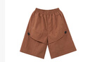 左西男童工裝短褲夏季輕薄透氣兒童中褲2025新款男孩褲子潮 橘色 140 曬單實(shí)拍圖