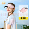 牧萌兒童防曬帽空頂遮陽帽遮臉防風(fēng)防紫外線男女童鴨舌帽 櫻花粉 曬單實(shí)拍圖