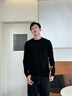 HLA海瀾之家長袖針織衫男純羊毛毛衣男25秋季 黑色64 2XL 185/100A 推薦165~180斤 曬單實(shí)拍圖