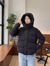高梵黑金鵝絨服女王5.0短款25新款修身百搭顯瘦女士羽絨服秋冬外套 黑色 S 曬單實(shí)拍圖
