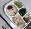 百暢陶瓷分格餐盤(pán)家用兒童寶寶吃飯專(zhuān)用盤(pán)上班族食堂打飯盤(pán)餐具 陶鋼五格餐盤(pán)-單盤(pán) 曬單實(shí)拍圖