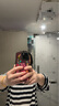 MO&Co.針織衫2025夏新品含亞麻條紋寬松落肩慵懶輕薄微透MBE2SWTT02 白黑條色 L 170 曬單實(shí)拍圖