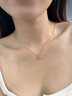 愛的約定【心中有你】彩金愛心項鏈女18k玫瑰金吊墜情人節(jié)禮物送女友 曬單實拍圖