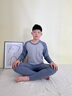 雅鹿青少年秋衣秋褲男士保暖內(nèi)衣套裝初高中男生無(wú)痕可外穿打底衫 藏青 L 【建議90-110斤】 曬單實(shí)拍圖