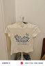 UR2026夏季新款女裝趣味休閑萌寵刺繡短袖T恤UYL450048 米白 M 曬單實(shí)拍圖