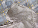 藍地（LANDI）商場(chǎng)同款新款桑蠶絲格紋收腰捏褶連衣裙女夏季真絲中長(cháng)裙 淺灰色 M 曬單實(shí)拍圖
