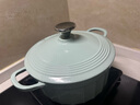 北鼎（Buydeem）琺瑯鍋鑄鐵鍋湯鍋家用雙耳煲燉湯鍋廚房好物淺衫綠22cm 曬單實拍圖