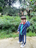 Mini Balabala迷你巴拉男童女童長(zhǎng)袖套裝寶寶休閑嬰兒衣服套裝學(xué)院兩件套 深藍(lán)80877 110 曬單實(shí)拍圖