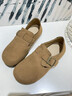 CARESS & KUDOS商場(chǎng)同款小ck復古全包勃肯鞋女款2025新款秋冬一腳蹬豆豆鞋 駝色 36 曬單實(shí)拍圖