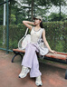 FILA 楊冪同款|斐樂官方女裝針織背心2025夏新款時尚簡約休閑修身內(nèi)搭 云菇白-WT XL 175/92A/XL 曬單實拍圖
