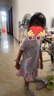 361°童裝 女小童五分褲25夏季速干輕薄透氣梭織百褶裙褲 粉110 曬單實拍圖
