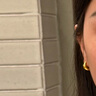 周六福（ZLF）  黃金耳飾女款5D硬金職場達(dá)人系列經(jīng)典幾何圓耳釘 定價 一對-1.75g 曬單實拍圖