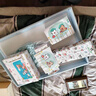 禮美達(dá)線條小狗禮物盒生日禮盒空盒禮品包裝盒紙箱伴手禮七夕節(jié)送女朋友 藍(lán)色貼貼小狗5號(hào)+寄禮物必備紙箱 拉菲草 曬單實(shí)拍圖