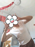 京東京造短袖女亨利領羅紋T恤 寬松百搭打底衫 夏季休閑女裝 黑色 L 曬單實拍圖
