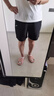安踏運(yùn)動(dòng)短褲女夏季防透光速干五分褲寬松大碼中褲學(xué)院風(fēng)高腰闊腿褲子 -4基礎(chǔ)黑(男女同款口袋無拉鏈) S 165 曬單實(shí)拍圖