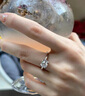 DREUD色1克拉牛頭四爪莫桑石鉆戒女戒指結(jié)婚求婚鉆戒七夕情人節(jié)送女友 1克拉莫桑鉆戒（GRA證書+禮盒） 開口可調(diào)節(jié)（刻字其它聯(lián)系客服） 曬單實(shí)拍圖