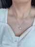 中國黃金（CHINA GOLD）足銀星月項鏈女款輕奢小眾星星吊墜鎖骨鏈節日生日禮物送女友愛(ài)人 星月項鏈 曬單實(shí)拍圖
