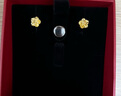 周六福5G工藝黃金耳釘女小金花七夕生日禮物計(jì)價(jià)A0910860 一對(duì) 約1.27g  曬單實(shí)拍圖