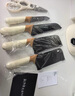 OOU刀具套裝耐用鋼材廚房菜刀組套裝切菜刀剪刀家用菜刀銀鈦抗菌刀 【防氧抗菌-鈦刀】 6件套 曬單實(shí)拍圖