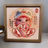 抓周蛇寶寶滿(mǎn)月手足印嬰兒百天手腳印新生兒出生紀(jì)念儀式道具全套相框 鴻運(yùn)蛇寶【?；劬d長(zhǎng)】手足印 曬單實(shí)拍圖