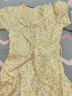 皓娥 法式黃色碎花連衣裙長款女泡泡袖夏季收腰顯瘦小個子海邊度假風(fēng) 【黃色-含內(nèi)襯拉鏈】 L 曬單實拍圖