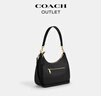 蔻馳（COACH）奧萊女士TERI半月包牛皮革單肩手提包黑色 IM/黑色 曬單實(shí)拍圖