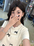 AJIDOU阿吉豆耳釘女 925銀淡水珍珠耳環(huán)溫婉優(yōu)雅簡約送女友生日禮物 金色+白色(禮盒款） 2個 曬單實拍圖