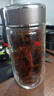 希諾抗菌玻璃杯雙層透明水杯男高檔泡茶杯子XN-1926中閃銀灰 370mL 曬單實(shí)拍圖