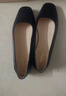 金利來(lái)（goldlion）女鞋軟皮軟底方頭平底奶奶鞋淺口單鞋女-68201019001P-黑色-38 曬單實(shí)拍圖