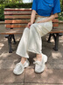 妙麗（Millies）品牌小眾松糕厚底老爹鞋女2025新款網(wǎng)面透氣運(yùn)動鞋輪胎底休閑女鞋 米色 37 曬單實(shí)拍圖