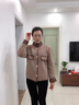 恒源祥2025新款媽媽春裝小香風(fēng)圓領(lǐng)外套中老年女裝春秋洋氣針織毛呢上衣 咖色 M (建議85-105斤) 曬單實(shí)拍圖