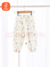 貝瑞加（Babyprints）女童防蚊褲夏季寶寶純棉長(cháng)褲薄款家居睡褲外出束口燈籠褲 藍110 曬單實(shí)拍圖