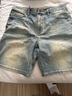 杰克·瓊斯（JACK&JONES）男裝夏季新款百搭休閑男寬松水洗貓須多口袋牛仔短褲225243009 E39中藍牛仔 XL (185) 曬單實(shí)拍圖