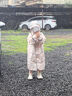 kocotree兒童雨衣男童女童小學(xué)生雨披防雨服幼兒園上學(xué)專用寶寶中大童雨衣 彩虹糖的快樂 L：110-125CM，建議4-6歲 曬單實拍圖